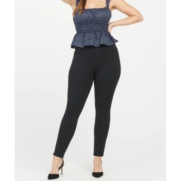 SPANX Pants - Spanx The Perfect Pant Women Plus Tall 1XT Black Pull On Skinny Leg Ankle Length